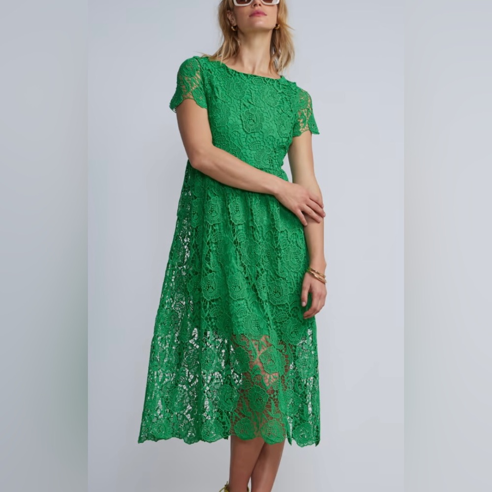 New York & Company, Green Lace Dress, size Large. NWT.